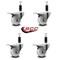 Service Caster 3'' Nylon Swivel 1-1/8'' Expanding Stem Caster Set Total Lock Brake, 4PK SCC-EXTTL20S314-NYS-118-4 - alternate 3